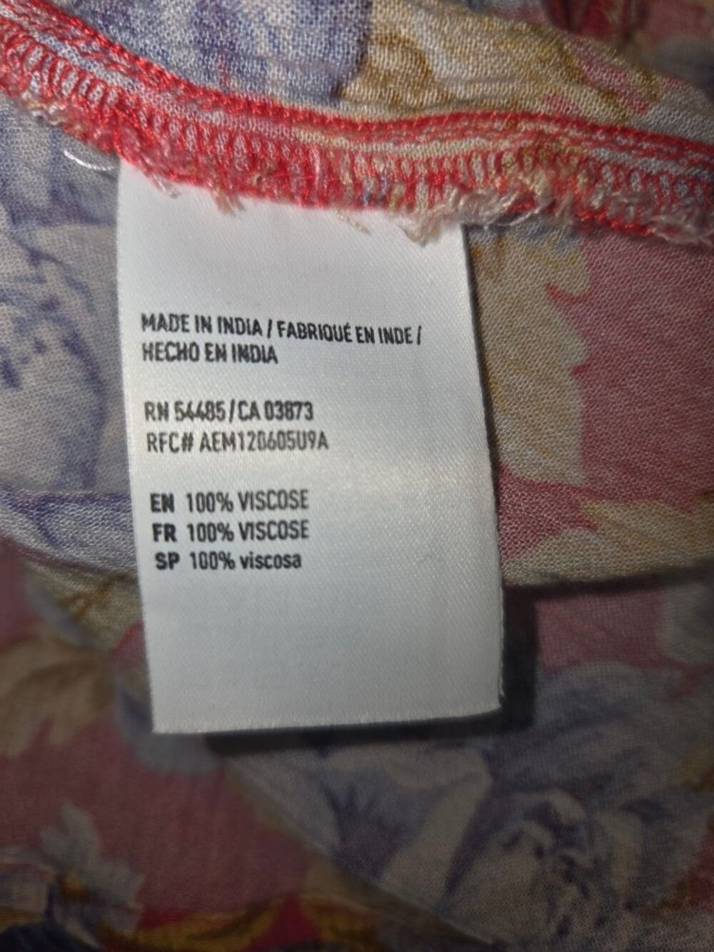 American Eagle Outfitters Floral Halter Dress - Red With Blue & Yellow Flowers S - Picture 6 of 13